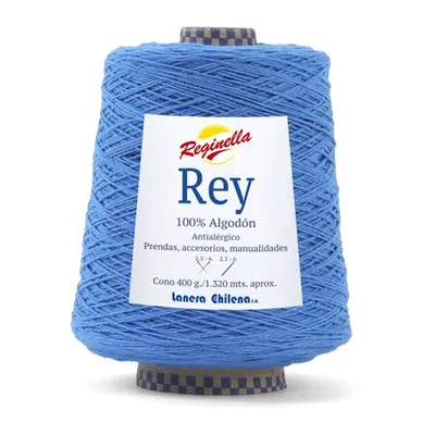 Cono de algodón azul rey Reginella Rey 100% algodón antialérgico, 400 g