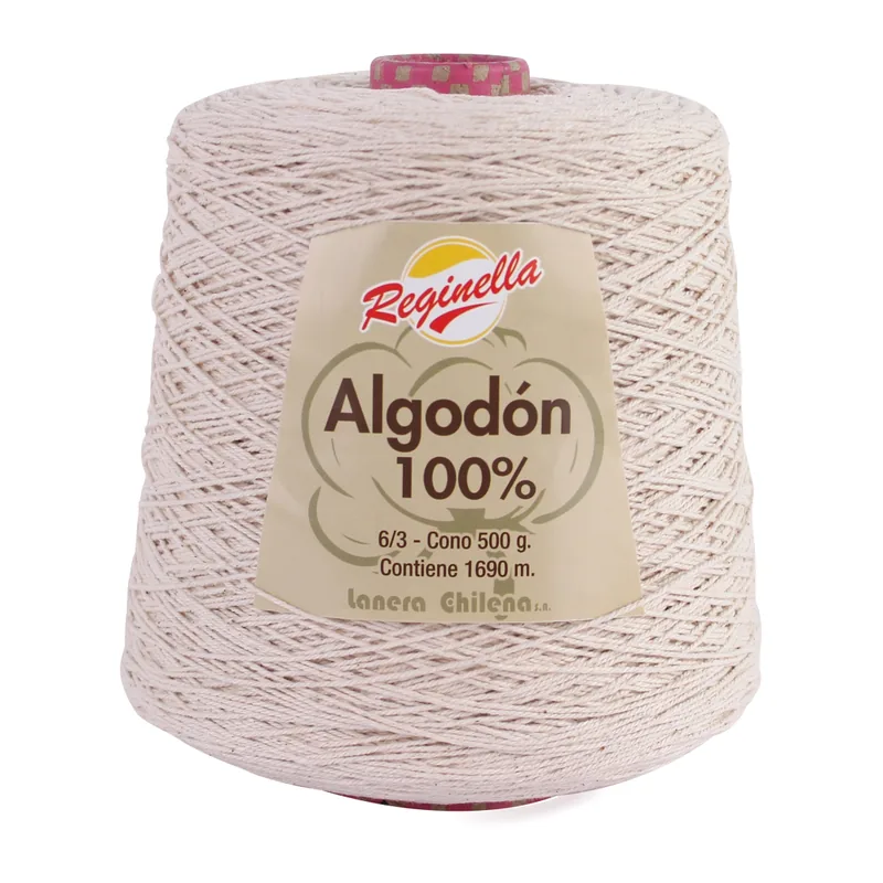 Cono de algodón crudo Reginella 100% algodón de 500 g