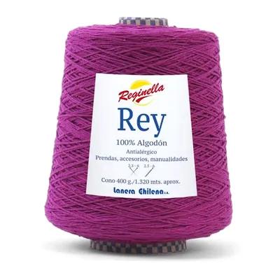 Cono de algodón guinda Reginella Rey 100% algodón antialérgico, 400 g