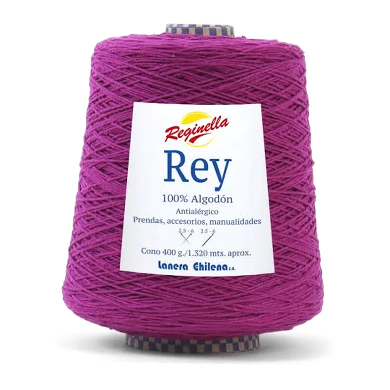 Cono de algodón guinda Reginella Rey 100% algodón antialérgico, 400 g