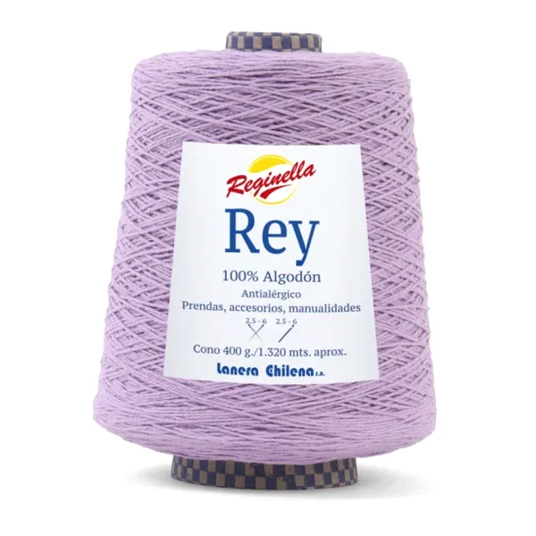 Cono de algodón lila Reginella Rey 100% algodón antialérgico, 400 g