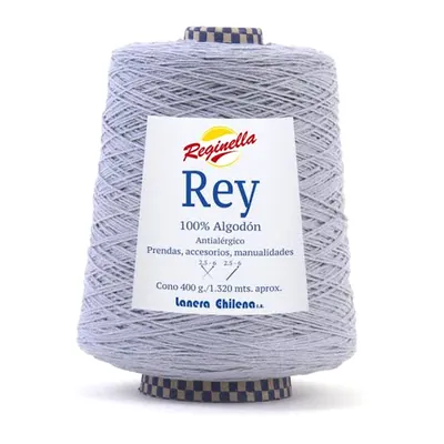 Cono de algodón plata Reginella Rey 100% algodón antialérgico, 400 g