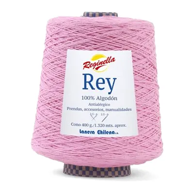 Cono de algodón rosado Reginella Rey 100% algodón antialérgico, 400 g