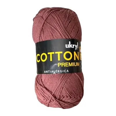 Ovillo de hilo de algodón Ukryl Cotton Premium color café moro, 100 g
