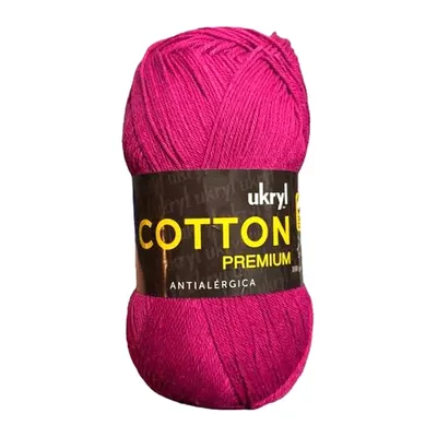 Ovillo de hilo de algodón Ukryl Cotton Premium color magenta, 100 g