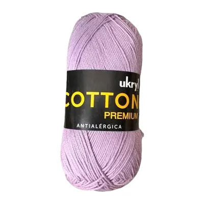 Ovillo de hilo de algodón Ukryl Cotton Premium color malva, 100 g