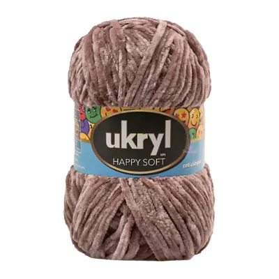 Ovillo de lana chenille Ukryl Happy Soft color café