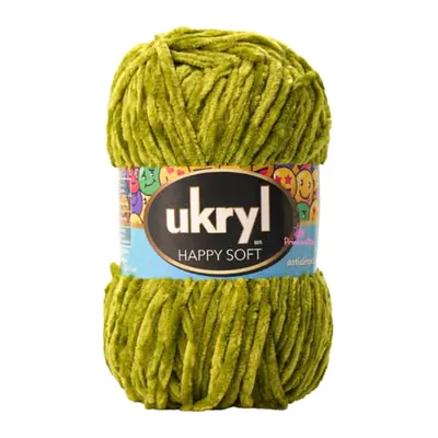 Ovillo de lana chenille Ukryl Happy Soft color verde pistacho