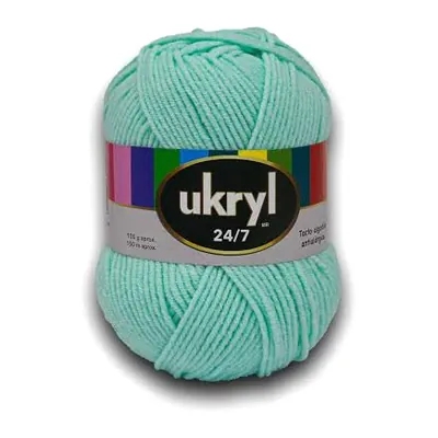 Ovillo de lana Ukryl 24/7 color verde agua, 100 g y 150 m aproximados