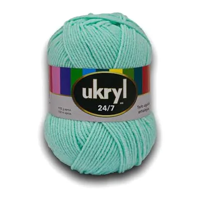 Ovillo de lana Ukryl 24/7 color verde agua, 100 g y 150 m aproximados